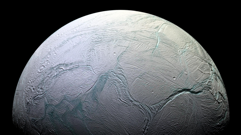 Enceladus is always the last one to leave the holiday party. (Image: NASA)